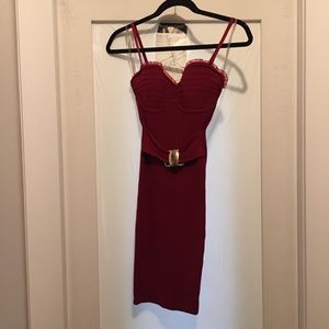 Guess by Marciano red knit pencil dress XS